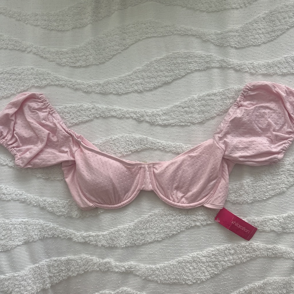 Pink Bikini Top with Sleeves from Target